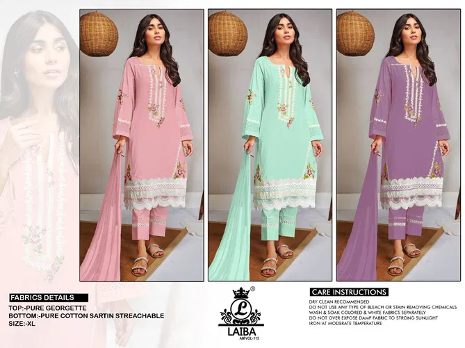 Laiba The Designer Studio Am 113 Designer Festive Wear Georgette Ready Made Collection